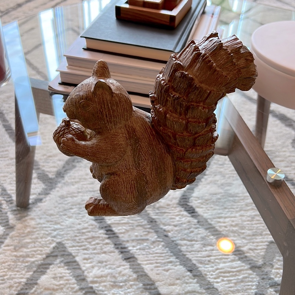 Wooden squirrel fall decor